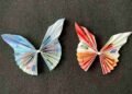 Schmetterling falten aus Geldschein